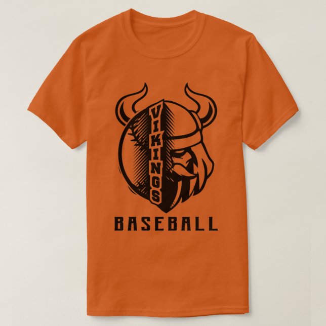 T-shirt Sticker de baseball Vikings (Design devant)