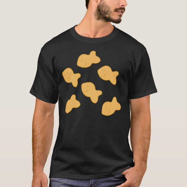 T-shirt Sticker de crackers de poisson rouge (Devant)