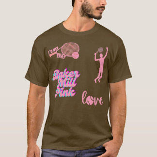 T-shirt Sticker de tennis rose Baker Miller