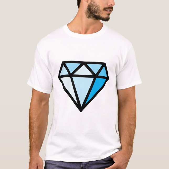 T-shirt Sticker Diamond Minecraft (Devant)