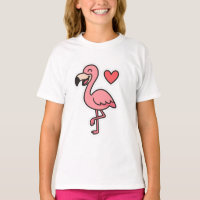 Sticker Flamant rose de dessin animé mignon avec c