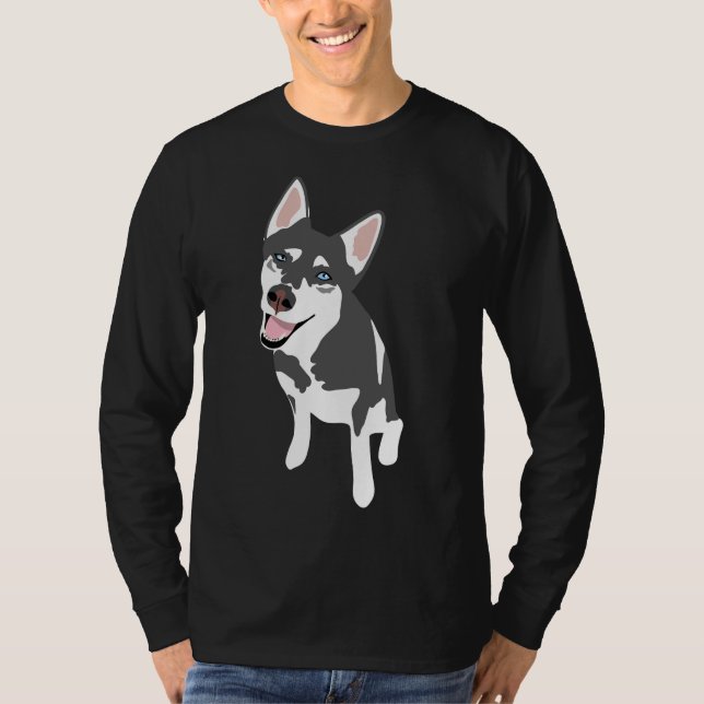 T-shirt Sticker Husky (Devant)