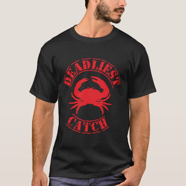 T-shirt Sticker pêcheur de crabe de l'Alaska le plus meurt (Devant)