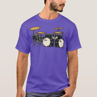 T-shirt Sticker Pixel Black Double Bass Drums