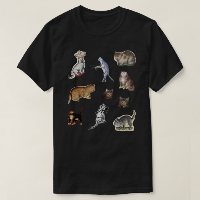 T-shirt Sticker pour jeu de chat médiéval (Design devant)