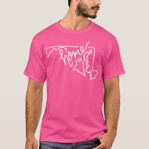 T-shirt Sticker pour le plan de l'état du Maryland