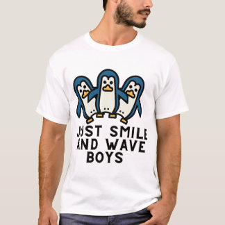 T-shirt Sticker pour les garçons de sourire et de vague