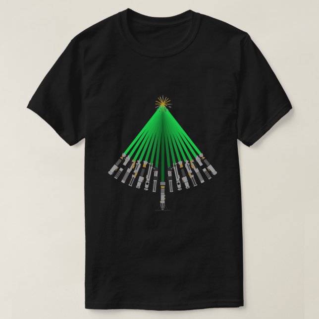 T-shirt Sticker pour sapin de Noël LightSaber (Design devant)