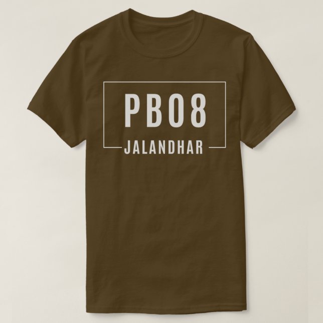 T-SHIRT STICKER PUNJABI PB08 JALANDHAR  (Design devant)