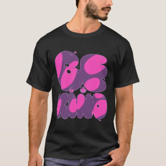 T-shirt Sticker Rose Et Violet