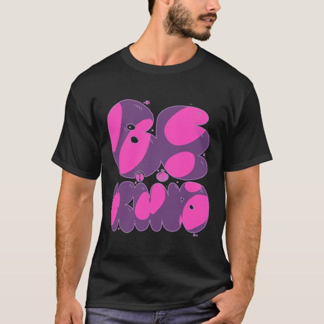 T-shirt Sticker Rose Et Violet (Devant)