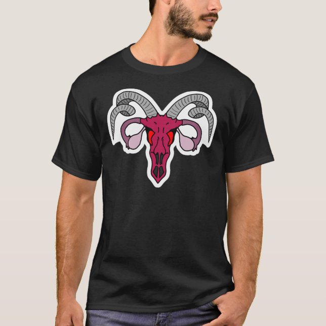 T-shirt Sticker Satanic Uterus (Devant)
