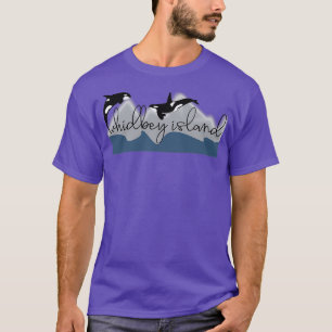 T-shirt Sticker Whidbey Island Baleines et eau