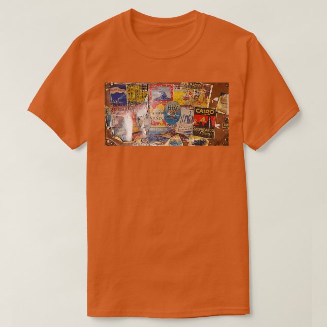 T-shirt Stickers Voyage vintage valise (Design devant)