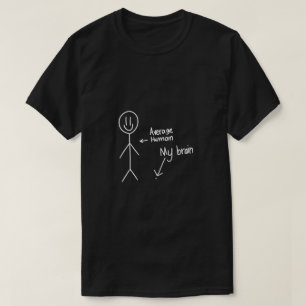 T-shirt Stickman Taille moyenne du cerveau