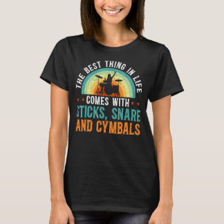 T-shirt Sticks Snare And Cymbals Drum Player Music