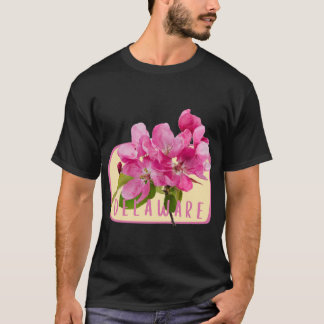 T-shirt Sticleur de fleurs de fleurs de l'État du Delaware