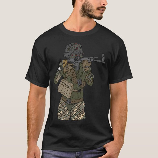 T-shirt Stig 44. Soldat allemand Sci Fi. (Devant)