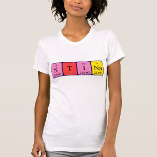 T-shirt Stina périodique nom de la table chemise