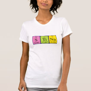 T-shirt Stina périodique nom de la table chemise