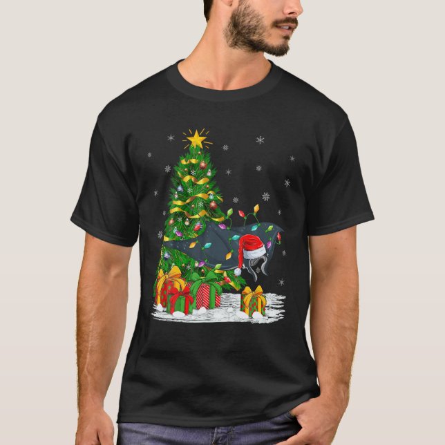 T-shirt Stingray Fish Lover Family Correspondant Père Noël (Devant)