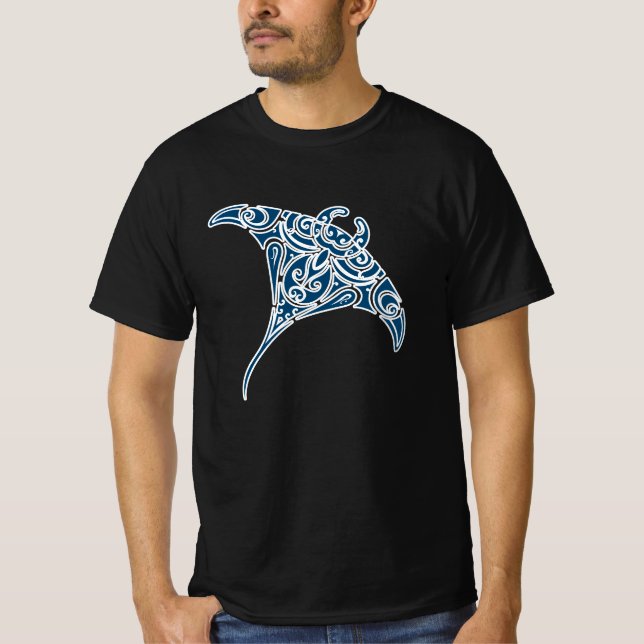 T-shirt Stingray maori tattoo (Devant)