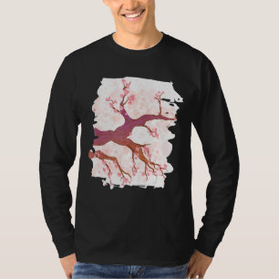 T-shirt Stipes Sakura Fleur de cerisier japonaise Fleur Ja