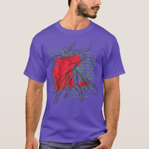 T-shirt Stock Bull avec des graphiques à la hausse gagnant