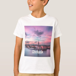 T-shirt Stockholm Capitale de Suède Skyline de Nuit