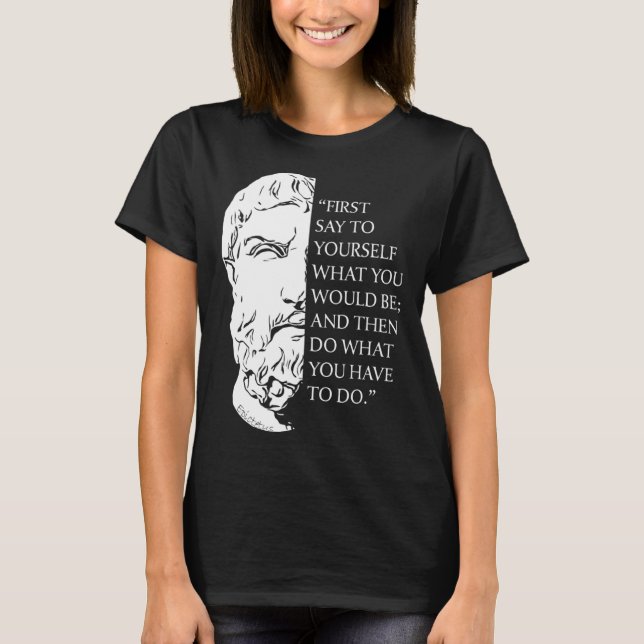 T-shirt Stoicism Epictetus Stoic Philosophy Quote Visualiz (Devant)