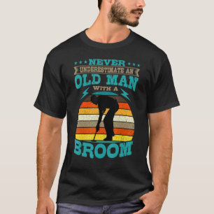 T-shirt Stone de curling Silhouette Rétro Sport hiver Vint