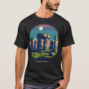 T-shirt Stonehenge Angleterre, Voyage, Texte personnalisé 