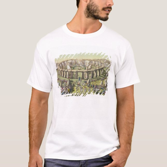 T-shirt Stonehenge, ou un temple circulaire des druides, (Devant)