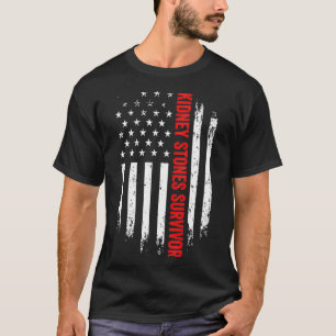 T-shirt Stones de rein Survivor American Flag Récupérati