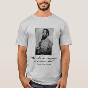 T-shirt Stonewall Jackson et citation - gris