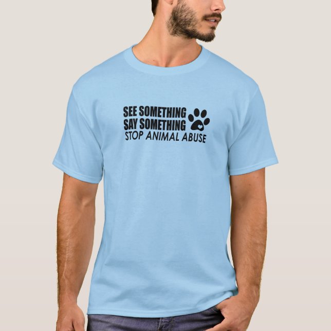T-shirt Stop Animal Abuse Shirt (Devant)