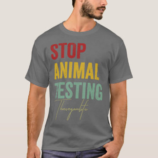 T-shirt Stop Animal Testing Vegan Animal Droits Activisme