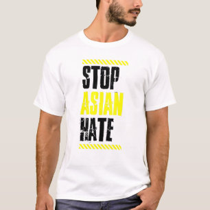 T-shirt Stop Asian Hate Warning Tape American Pride Love A