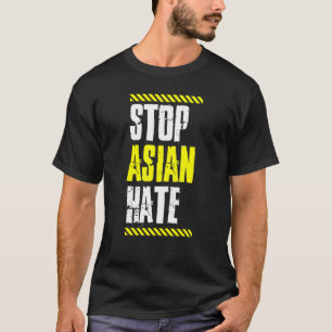 T-shirt Stop Asian Hate Warning Tape American Pride Love A