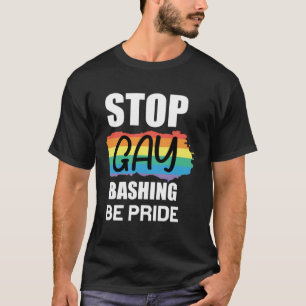 T-shirt Stop Bashing be Pride Lesbian Bisexual Trans Gay P