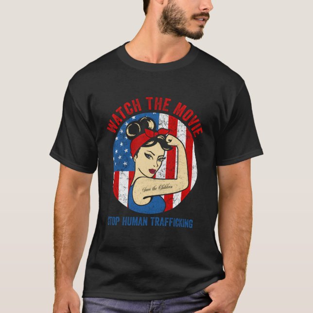 T-shirt Stop Human Trafic - Regarder Le Film (Devant)