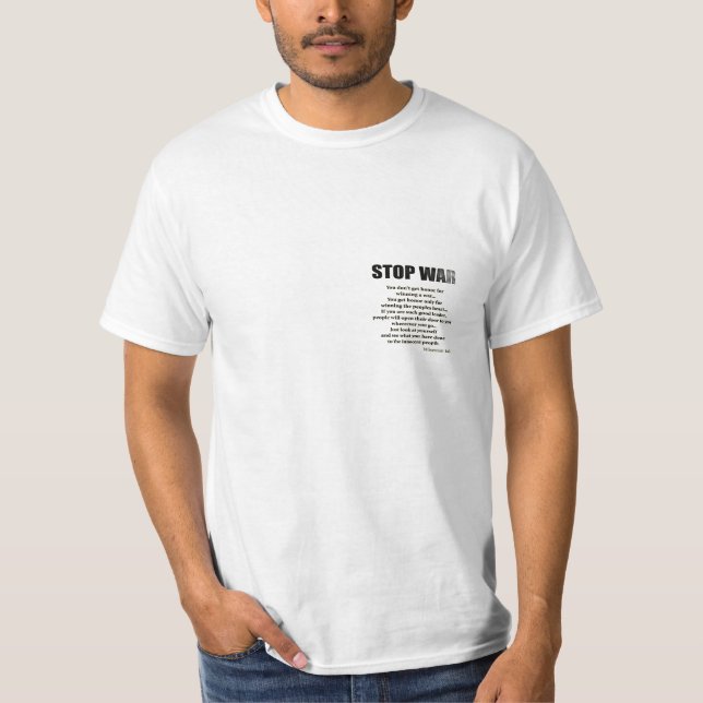 T-Shirt-STOP KRIEG klein T-Shirt (Vorderseite)