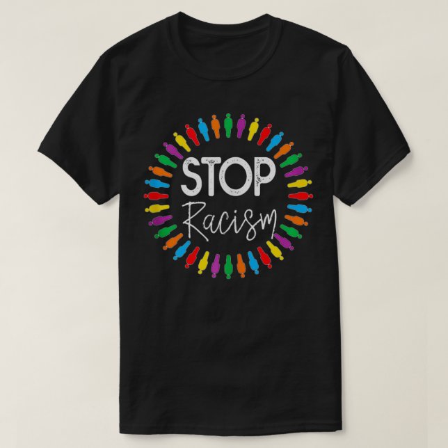 T-shirt Stop Racism  (Design devant)