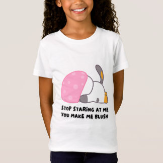 T-Shirt "Stop Staring" Bunny Blushing