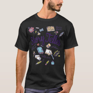 T-shirt Story Teller Tee lettre Cool Lover Film Maker