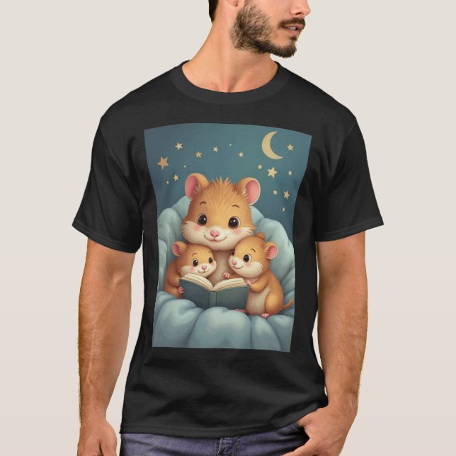 T-shirt Storyteller - Fête du Père Hamster Famille Tee (Devant)