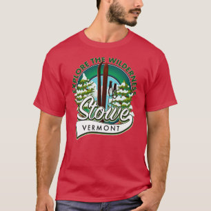 T-shirt Stowe Vermont découvre le ski Wilderness