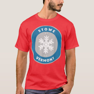 T-shirt Stowe Vermont VT Winter Snowflake Badge Souve