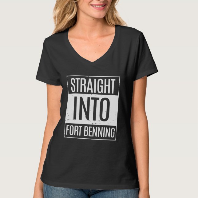 T-shirt Straight Into Fort Benning Basic BCT (Devant)