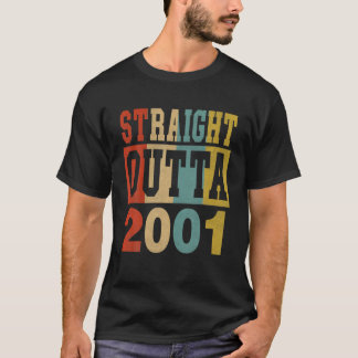 T-shirt Straight Outta 2001 20E Anniversaire Garçon De 20A